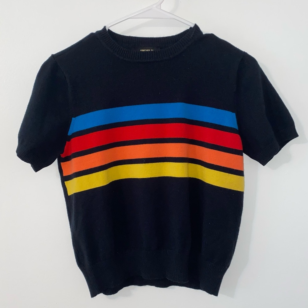 Colorful striped sweater t-shirt